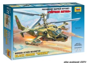 ZVEZDA 7216 - 1:72 Kamov Ka-50 Black Shark Hokum - Russian Attack Helicopter