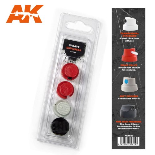 Przejdź do produktu AK INTERACTIVE 1029 - Zestaw 4 dysz o różnym typie strumienia do pojemników spray