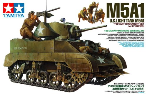 Przejdź do produktu TAMIYA 35313 - 1:35 U.S Light Tank M5A1 w/4 Figures