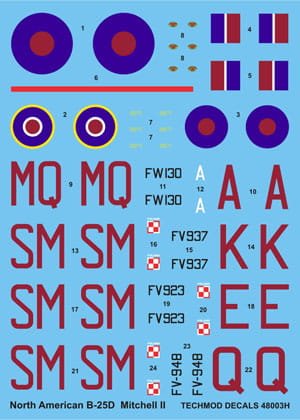 Przejdź do produktu TECHMOD 48003 - 1:48 B-25 D Mitchell
