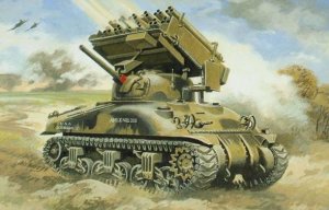 UNIMODELS 224 - 1:72 Tank M4A1 with M17 / 4.5 inch rocket launcher