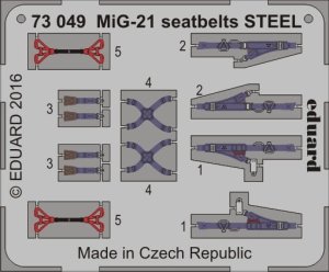 EDUARD 73049 - 1:72 MiG-21 seatbelts - Steel
