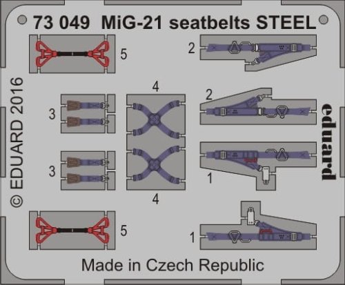 Przejdź do produktu EDUARD 73049 - 1:72 MiG-21 seatbelts - Steel