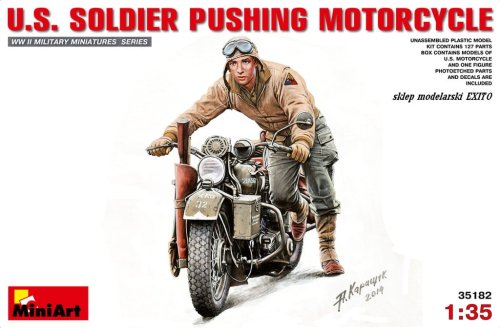 Przejdź do produktu MINIART 35182 - 1:35 U.S. Soldier Pushing Motorcycle