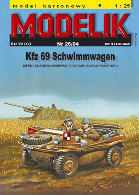model kartonowy samochodu schwimmwagen
