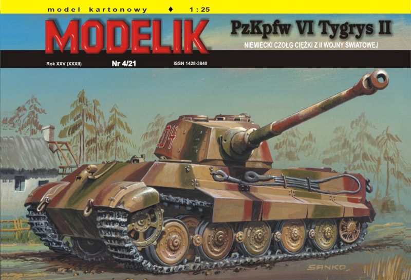 model kartonowy czołgu tygrys II