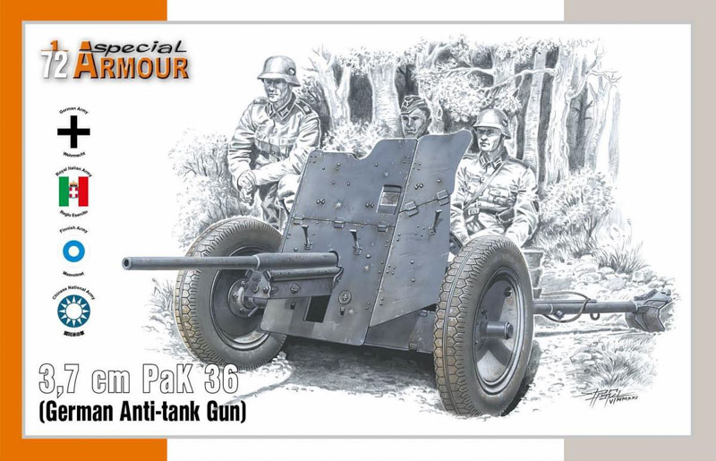 model działa przeciwpancernego pak 36