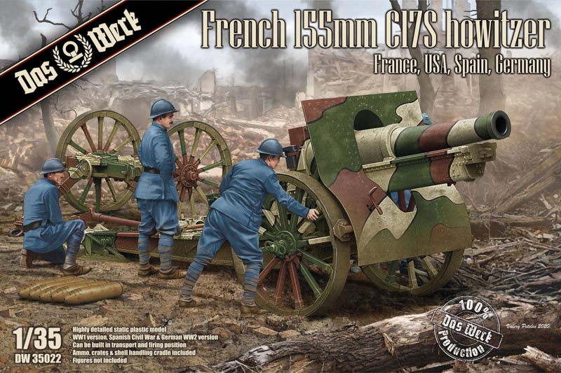 haubica francuska 155mm model do sklejania