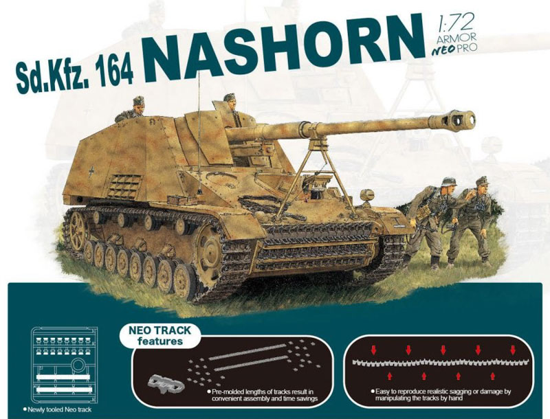 model działa samobieżnego nashorn 1/72