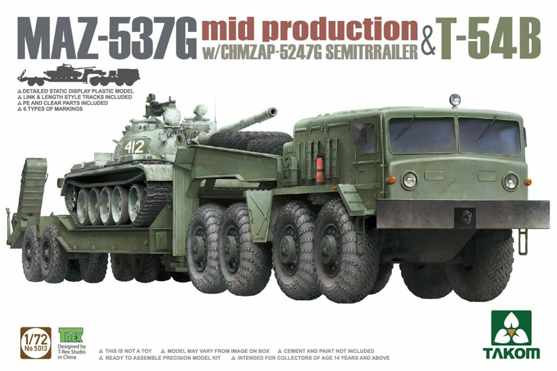 model transportera czołgów i czołgu t-55