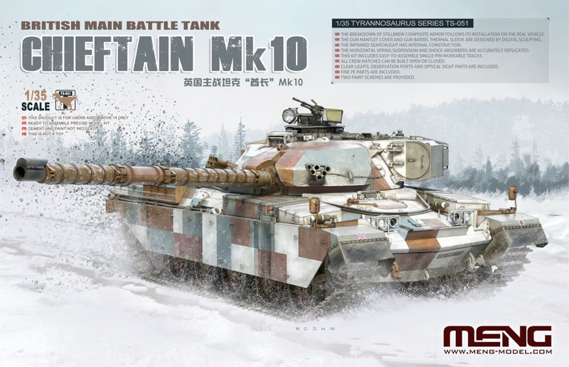 model czołgu chieftain mk.10