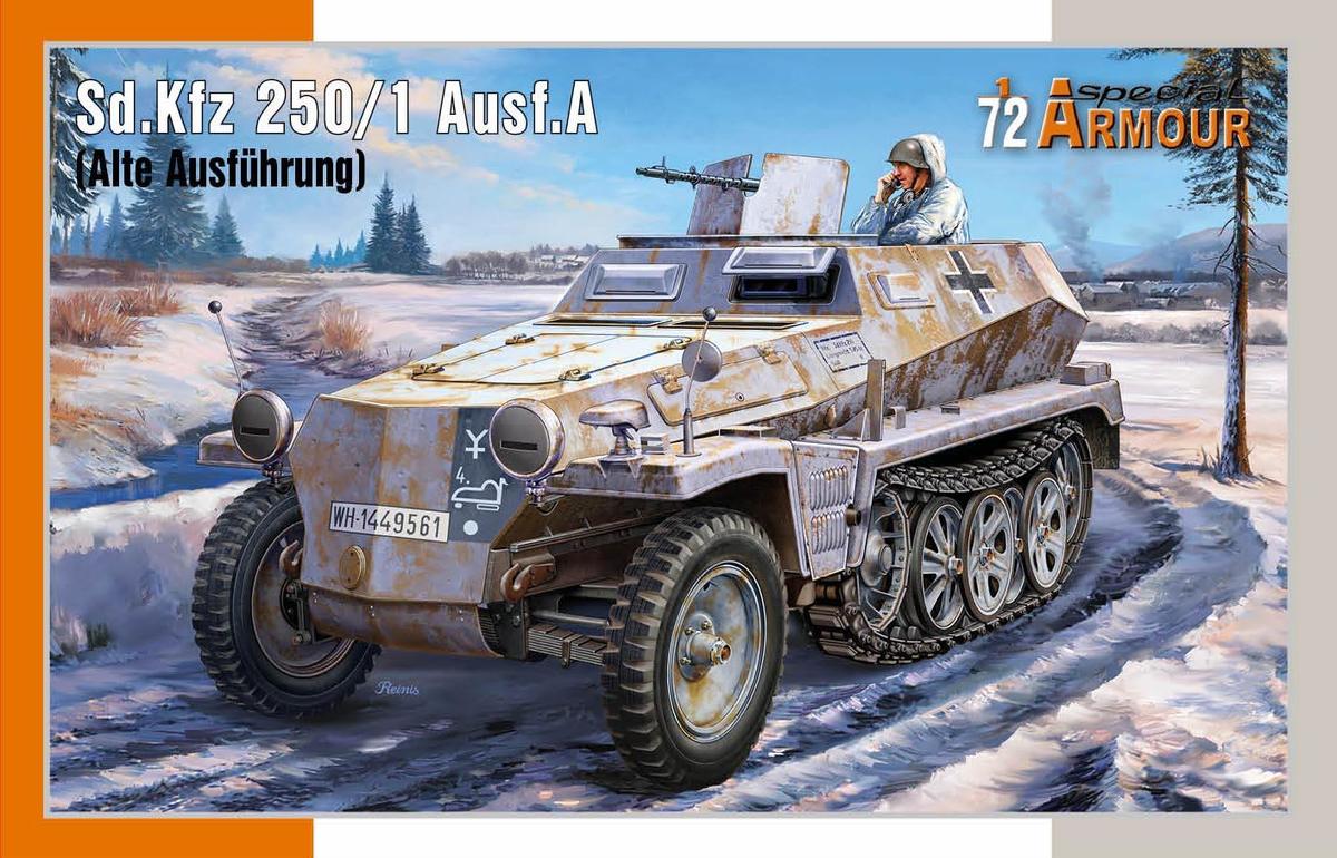 model transportera sdkfz 250 w skali 1/72