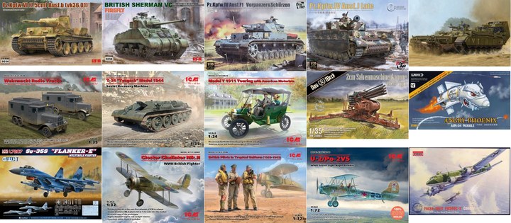 nowości: Border, RFM, Das Werk, GWH, Hobby Boss, ICM, Roden, Eureka