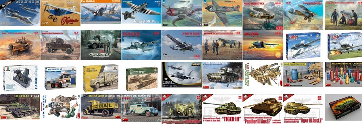 nowości: Das Werk, Miniart, ICM, Italeri, Eduard, Modelcollect, Kinetic, Fly, Badger, Hobbyzone