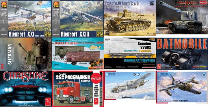 nowości: RFM, Border,Sabre, Amusing, Special Hobby, CSM, AMT, Bandai